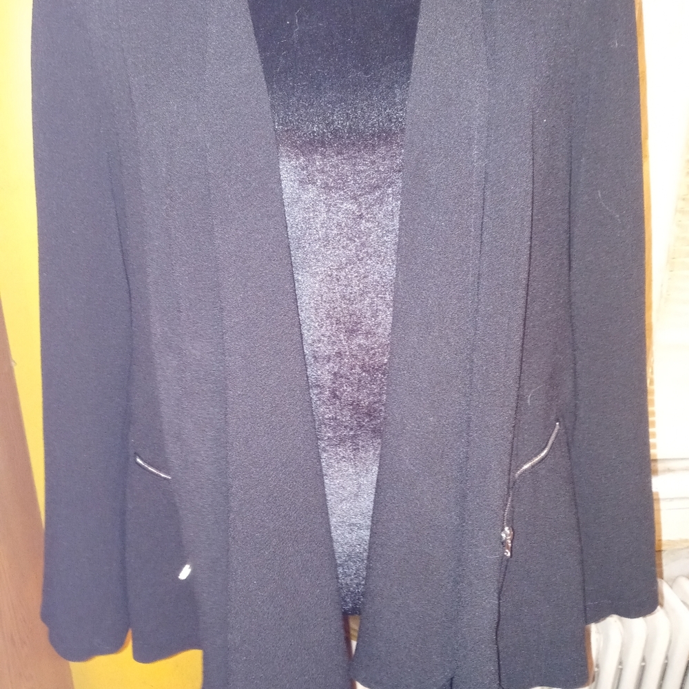 Miss Lili Black Jacket with zipper Pockets Size 2X